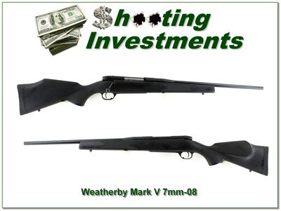 Weatherby Mark V 7mm-08 Rem Synthetic 20” Lightweight Rifle Excellent - Image 1 of 4