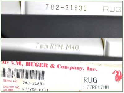 Ruger M77 Mark II 7mm Rem Mag Skeleton Stainless Zytel 24” ANIB 1994 - Image 4 of 4