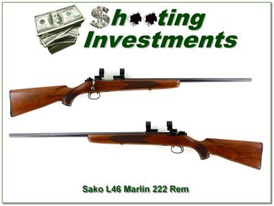 Sako Riihimaki 222 Rem 25” HB Rifle Made for Marlin w Rings - Image 1 of 4