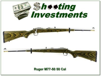 Ruger All Weather 77/50 Stainless Laminate 50 Cal 22” Muzzleloader 1999 - Image 1 of 4