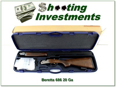 Beretta 686 Silver Pigeon 20 Ga 30” w Box, Case, and Chokes Excellent - Image 1 of 4