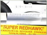 Ruger Super Redhawk 44 Mag 9.5” Stainless Revolver w Box and Rings 1988 - Image 4 of 4