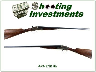 AYA No. 2 Sidelock 12 Ga SXS Engraved Case Color 28” M / F Excellent - Image 1 of 4
