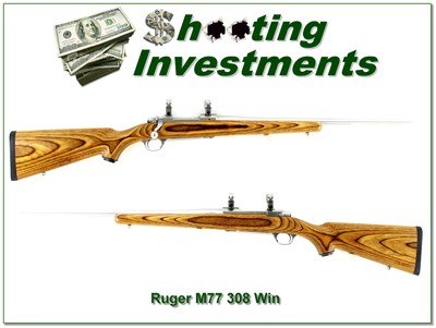Ruger M77 Mark II 308 Win Stainless Laminate 22” Rifle w Rings 1999 - Image 1 of 4