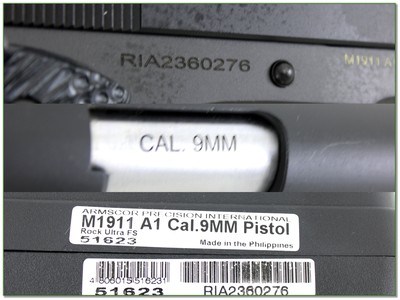 Rock Island Armory M1911 Ultra FS 9mm Tact II 5” Pistol LNIB - Image 4 of 4