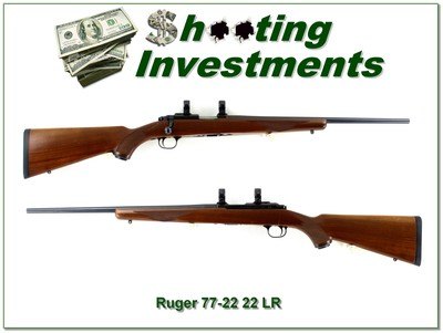 Ruger Model 77/22 22 LR 20” Rifle 1989 w Rings - Image 1 of 4