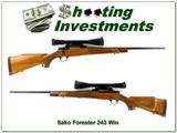 Sako Forester L579 Deluxe 243 Win 23” Rifle w Bauch & Lomb Scope Excellent - Image 1 of 4