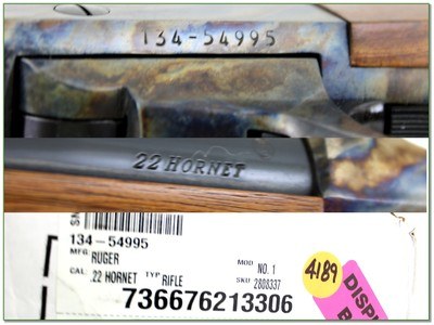 Ruger No. 1 A Light Sporter 22 Hornet 22” Case Color NIB w Rings Unfired - Image 4 of 4