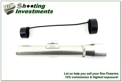 Nikon Pre Monarch 2x20mm Stainless Silver Japan Handgun Scope w Duplex Reticle and Covers - Image 1 of 4