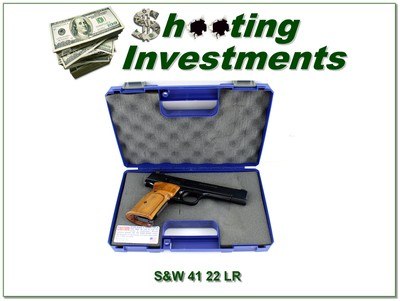 Smith & Wesson S&W Model 41 22 LR 5.5” Target Pistol 1978 w Case Like New - Image 1 of 4