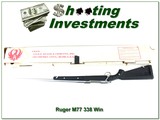 Ruger M77 338 Win Mag Stainless Skeleton Zytel Stock w Box 1996 - Image 1 of 4