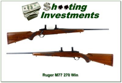 Ruger M77 270 Win Red Pad 22” Rifle w Rings 1979 - Image 1 of 4