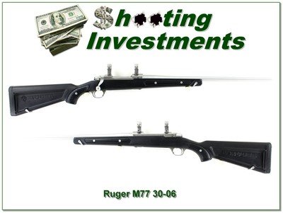 Ruger M77 Mark II 30-06 Skeleton Stainless Zytel 22” w Rings 1992 - Image 1 of 4