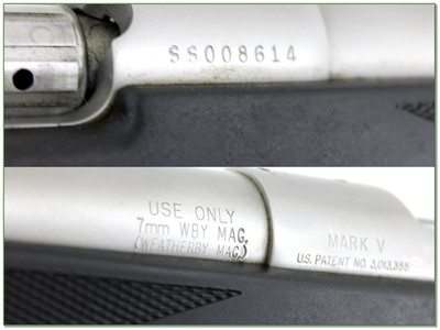 Weatherby Mark V Stainless 7mm Wby Mag 28” w Accubrake Excellent - Image 4 of 4