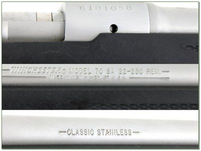 Winchester Model 70 SA 22-250 Rem Classic Stainless New Haven Excellent - Image 4 of 4