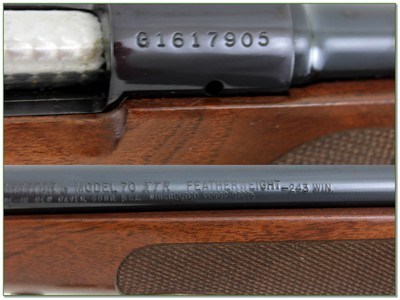 Winchester Model 70 XTR Featherweight 243 Win 1982 Excellent Rifle - Image 4 of 4