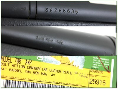 Remington 700 AWR Custom Shop 7mm Rem Mag 24” Rare Rifle NNIB - Image 4 of 4