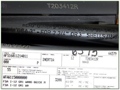Franchi I-12 Grade I 12 Ga 3” 28” Shotgun NIB w Case Unfired - Image 4 of 4