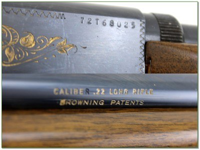 Browning ATD SA 22 LR Belgium 19” Rifle 1972 Excellent - Image 4 of 4