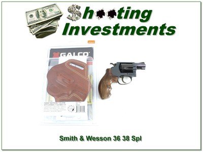 Smith & Wesson Model 36 No Dash 38 Spl S&W 2” Revolver w Holster - Image 1 of 4