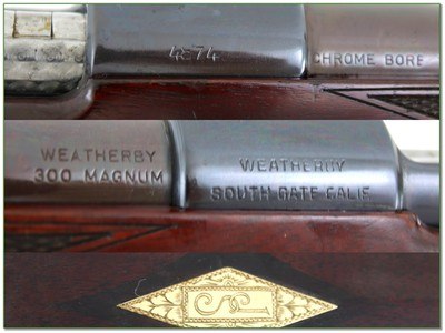 Weatherby FN Mauser Rare Custom Shop 300 Wby Mag 24” Rifle made in 1956 - Image 4 of 4