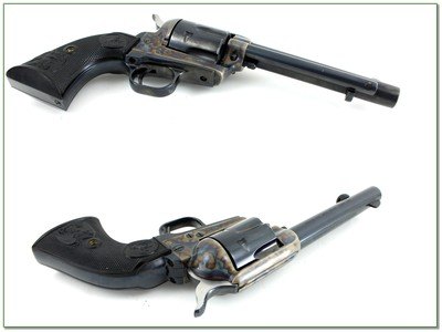 Colt Single Action Army SAA 357 Mag Case Color w Leather Holster Belt Excellent - Image 3 of 4