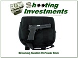 Custom Belgian Novak Browning Hi-Power 9mm 5” Pistol Like New - Image 1 of 4