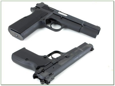 Custom Belgian Novak Browning Hi-Power 9mm 5” Pistol Like New - Image 3 of 4