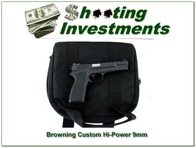 Custom Belgian Novak Browning Hi-Power 9mm 5” Pistol Like New - Image 1 of 4