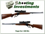 Ruger No. 1 Tropical 458 Win Mag 24” Rifle w Rings and Weatherby Scope - Image 1 of 4