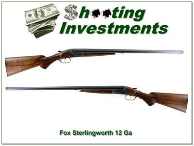 A.H. Fox Sterlingworth (Wayne Junction) SXS 12 GA 28” Serial Number 23 - Image 1 of 4