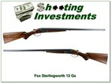 A.H. Fox Sterlingworth (Wayne Junction) SXS 12 GA 28” Serial Number 23 - Image 1 of 4