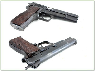 Custom Belgian Heinie Browning Hi-Power 9mm 5” Pistol Like New - Image 2 of 3