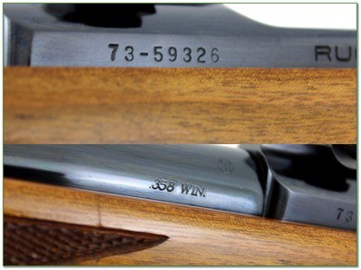 Ruger Model 77 M77 358 Win Mag 22” Rifle 1978 Rare Excellent - Image 4 of 4