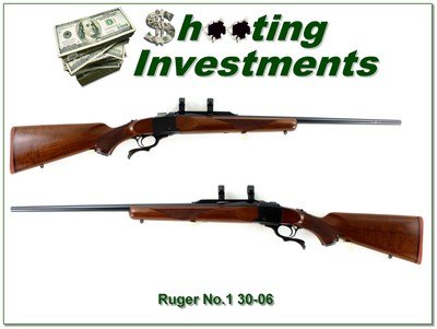 Ruger No. 1 B Standard 30-06 Red Pad 26” Rifle w Rings 1980 - Image 1 of 4
