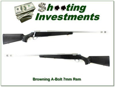 Browning A Bolt II 7mm Rem Mag Stainless Stalker 26” w BOSS Excellent - Image 1 of 4