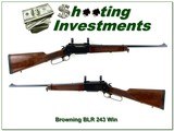 Browning Model 81 BLR 243 Win 20” Rifle w Rings - Image 1 of 4