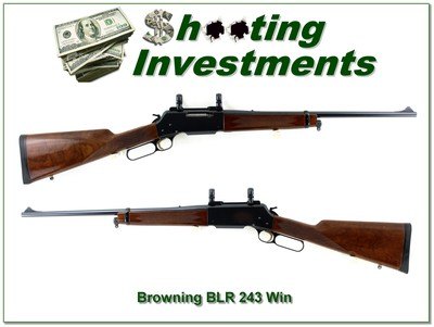 Browning Model 81 BLR 243 Win 20” Rifle w Rings - Image 1 of 4