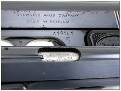 Browning Baby 25 Auto Belgium 25 ACP Blued Pistol 1968 - Image 4 of 4