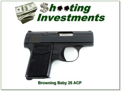Browning Baby 25 Auto Belgium 25 ACP Blued Pistol 1968 - Image 1 of 4