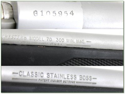 Winchester Model 70 300 Win Mag Classic Stainless BOSS 26” Excellent - Image 4 of 4
