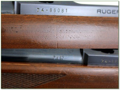 Ruger M77 7x57 Red Pad 22” Rifle w Rings 1980 Excellent Wood Figure Rare - Image 4 of 4