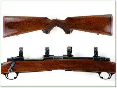 Ruger M77 7x57 Red Pad 22” Rifle w Rings 1980 Excellent Wood Figure Rare - Image 2 of 4