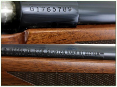 Winchester 70 XTR Sporter Varmint 223 Rem 24” Rifle 1984 Near New - Image 4 of 4