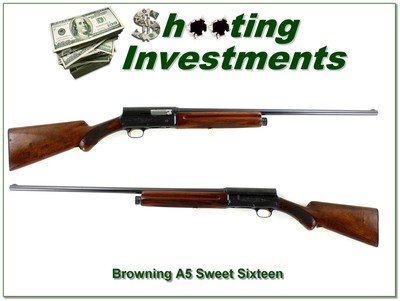 Browning A5 Sweet Sixteen 16 Ga Belgium 28” F 1953 Shotgun - Image 1 of 4
