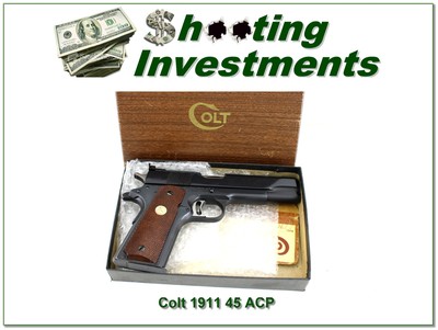 Colt Gold Cup National Match Mark IV Series 70 1911 45 ACP 5” w Box - Image 1 of 4