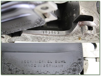 Merkel 2002E (202E) 20 Ga unfired XX Wood hand engraved! - Image 4 of 4