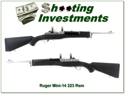 Ruger Ranch Rifle Mini-14 223 Rem Stainless All Weather 18” Rifle w Rings - Image 1 of 4