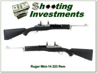 Ruger Ranch Rifle Mini-14 223 Rem Stainless All Weather 18” Rifle w Rings