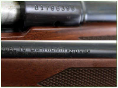 Winchester Model 70 Lightweight 270 Win 22” Rifle Excellent - Image 4 of 4